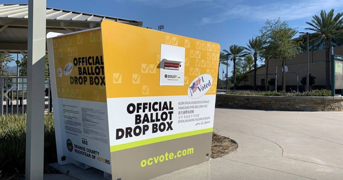 Fountain Valley ballot drop box.